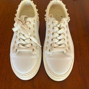 Stuart Weitzman sneakers with pearls